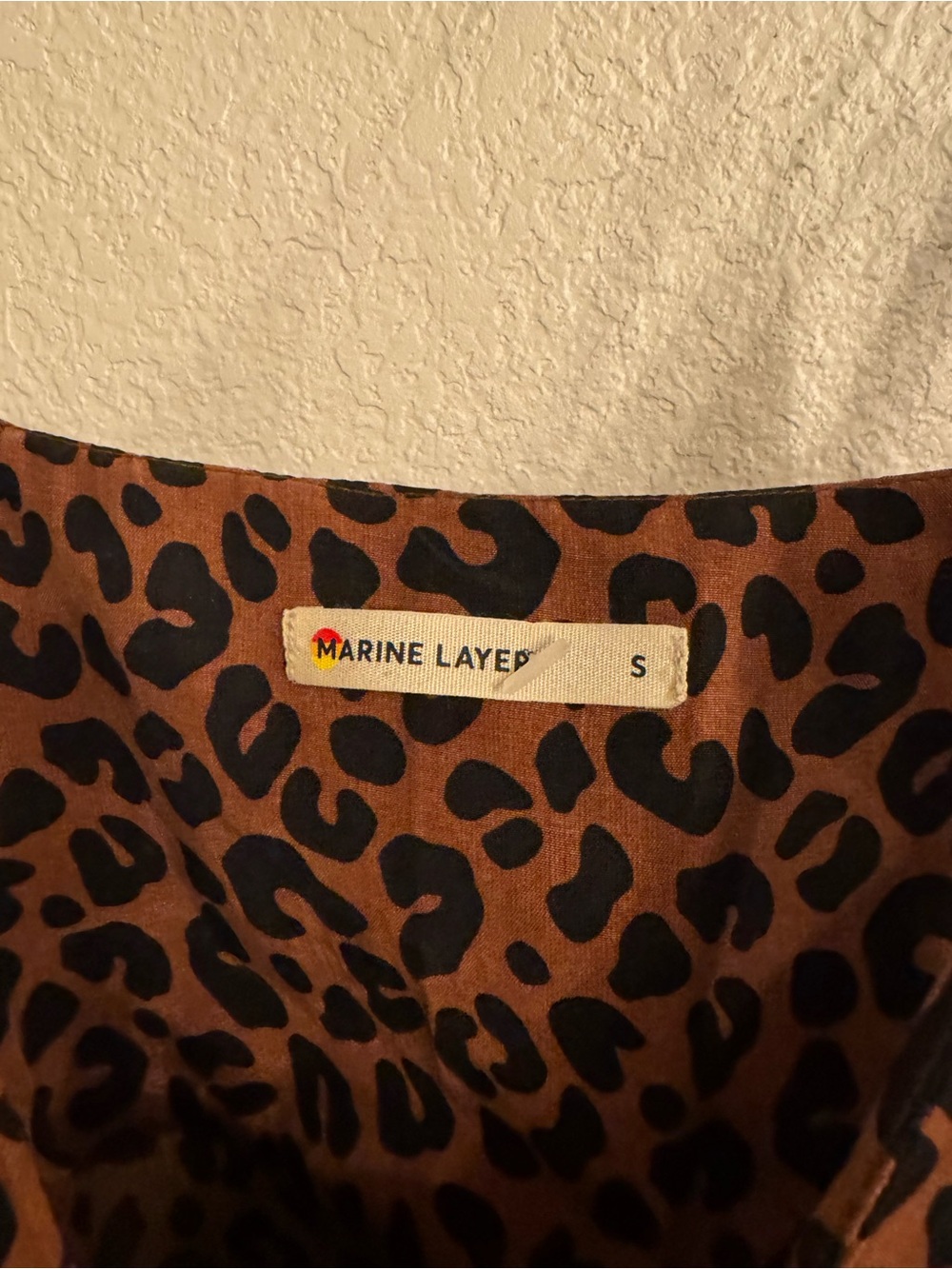 Marine Layer Brown Leopard Slip Midi Dress Adjustable Straps V Neck Size S - Picture 10 of 14